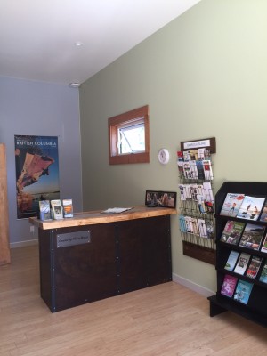 Gabriola Visitor Info center desk